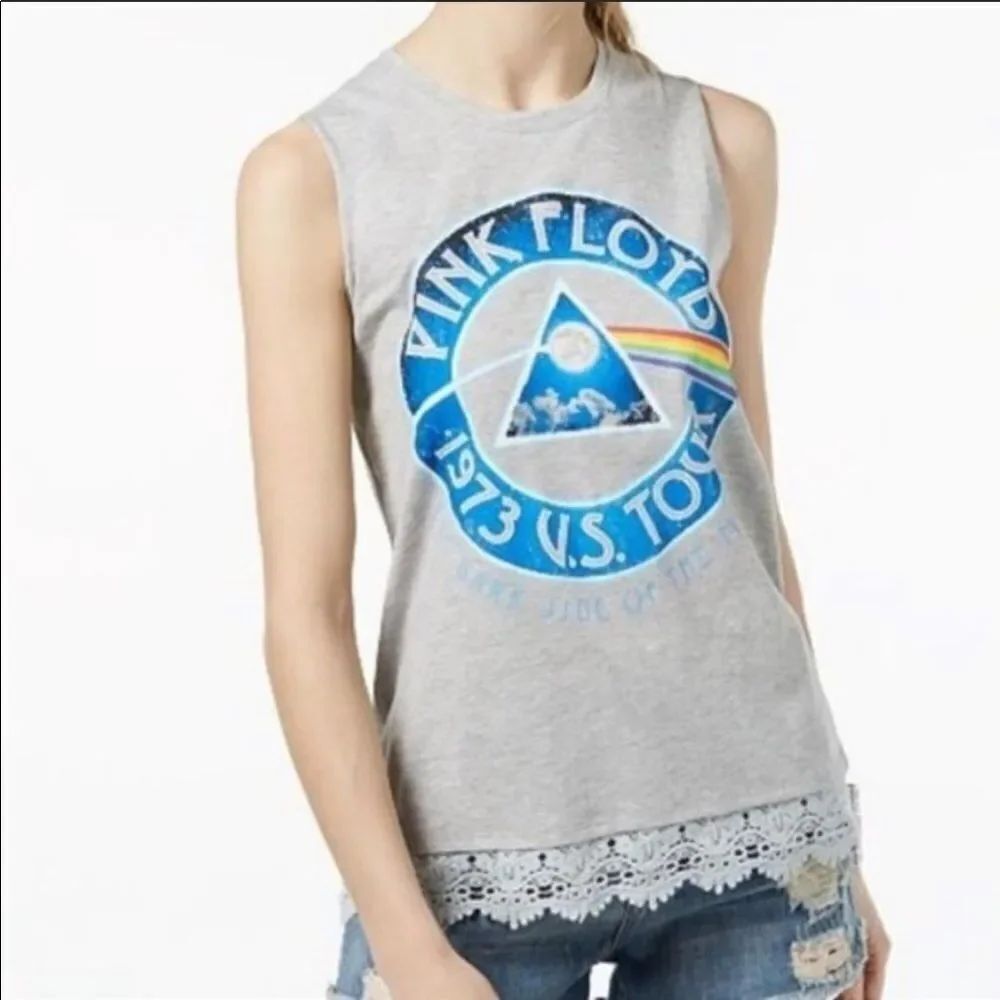 LOVE TRIBE | Pink Floyd 1973 Tour Graphic Tank Top Gray Women’s Size Small